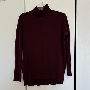 Deep Burgundy Turtleneck Sweater
